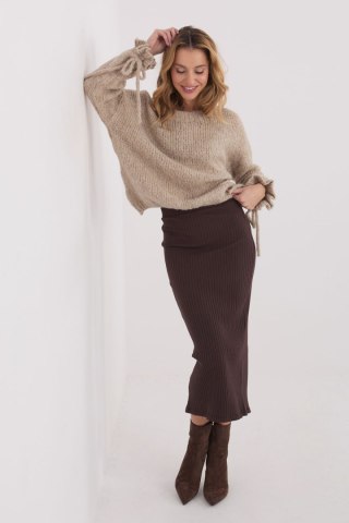 Spódnica Model RV-SD-A1067.84 Dark Brown - Rue Paris