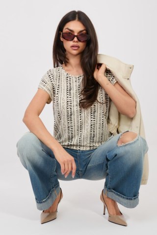 Bluzka Model D12110M02646F Light Beige - Sublevel