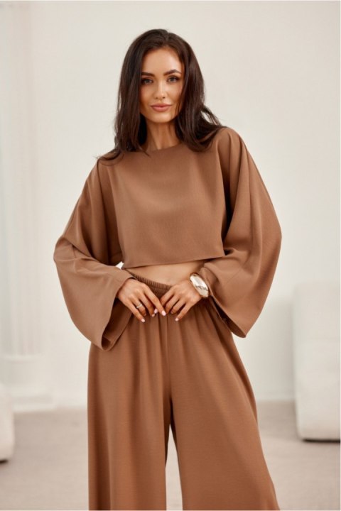 Bluzka Model Martina BRA BLU0216 Brown - Roco Fashion