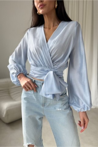 Bluzka Model Nerina BLE BLU0236 Błękit - Roco Fashion