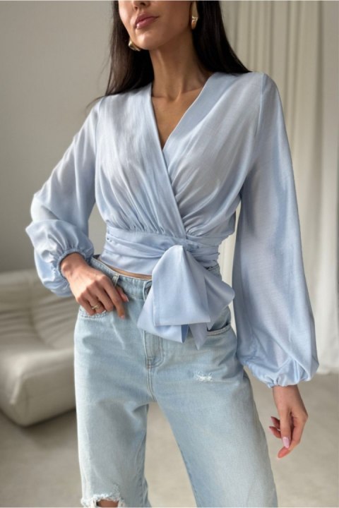 Bluzka Model Nerina BLE BLU0236 Błękit - Roco Fashion