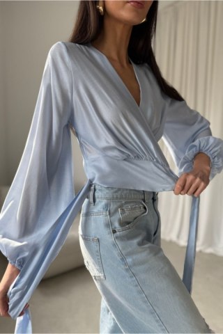 Bluzka Model Nerina BLE BLU0236 Błękit - Roco Fashion