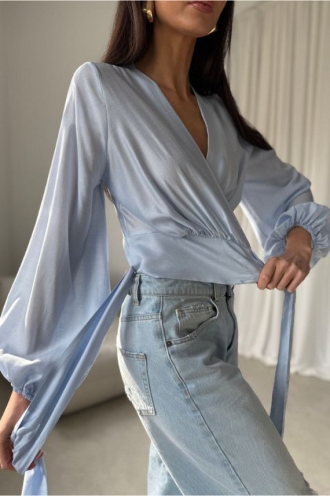 Bluzka Model Nerina BLE BLU0236 Błękit - Roco Fashion