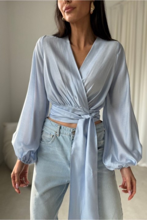 Bluzka Model Nerina BLE BLU0236 Błękit - Roco Fashion