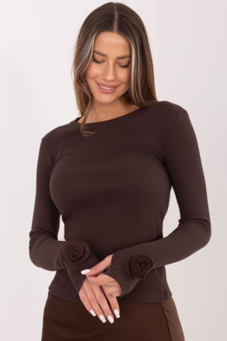 Bluzka Model RV-BZ-A1198.89 Dark Brown - Rue Paris