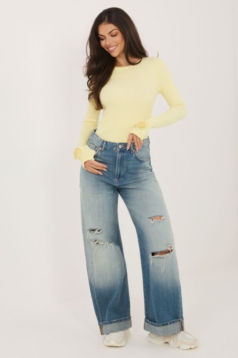 Bluzka Model RV-BZ-A1198.89 Light Yellow - Rue Paris