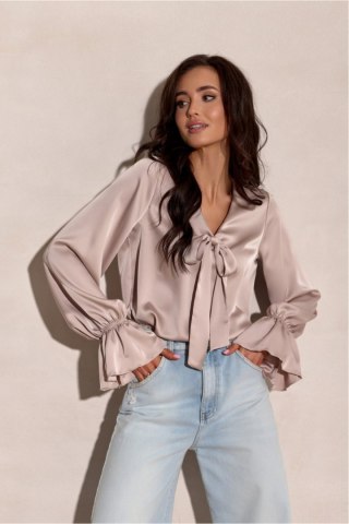 Bluzka Model Soraya BEJ BLU0230 Light Beige - Roco Fashion