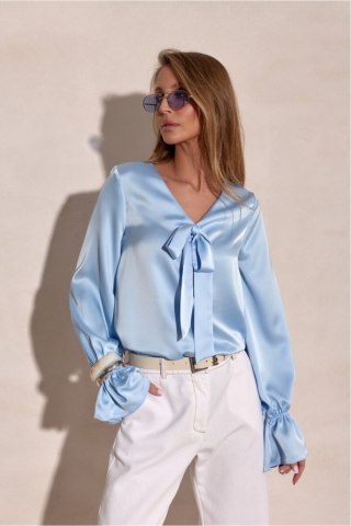 Bluzka Model Soraya BLE BLU0230 Błękit - Roco Fashion