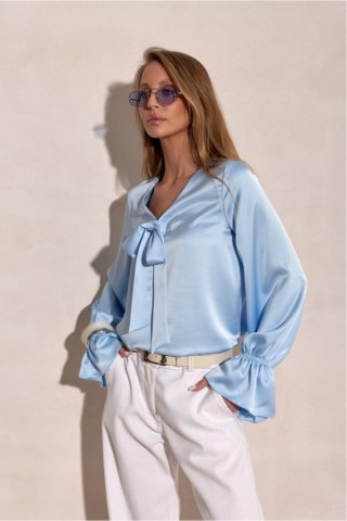 Bluzka Model Soraya BLE BLU0230 Błękit - Roco Fashion