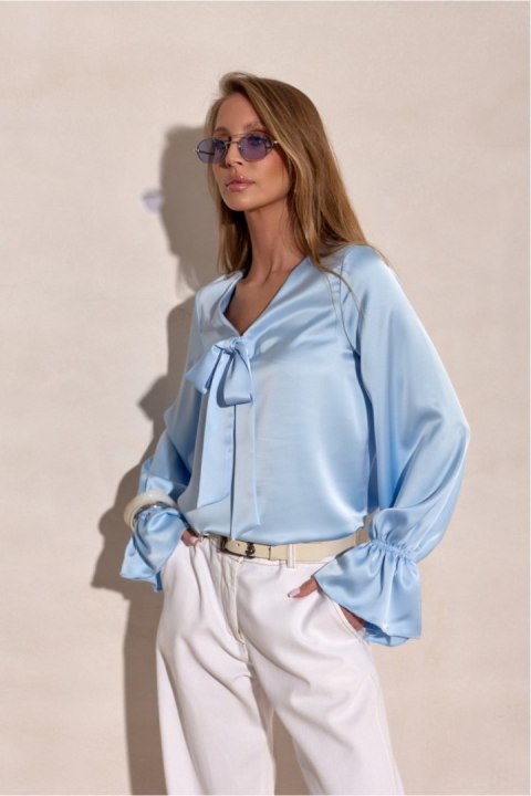 Bluzka Model Soraya BLE BLU0230 Błękit - Roco Fashion