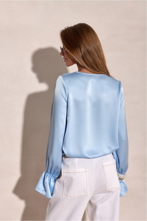 Bluzka Model Soraya BLE BLU0230 Błękit - Roco Fashion
