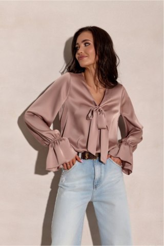 Bluzka Model Soraya MOC BLU0230 Mocca - Roco Fashion