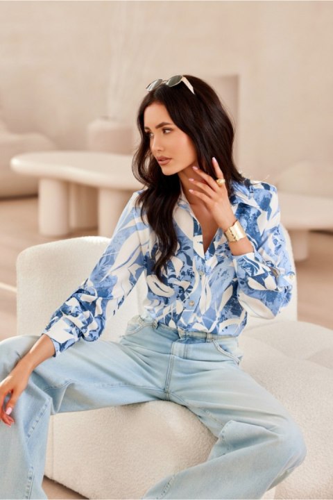 Koszula Damska Model Anvien BLU0136-06F Multicolor - Roco Fashion