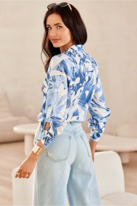 Koszula Damska Model Anvien BLU0136-06F Multicolor - Roco Fashion