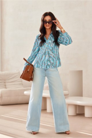 Koszula Damska Model Anvien BLU0136-07F Multicolor - Roco Fashion