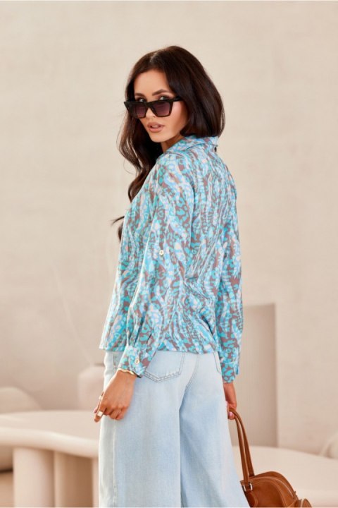 Koszula Damska Model Anvien BLU0136-07F Multicolor - Roco Fashion