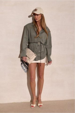 Koszula Damska Model Calista KHK BLU0229 Khaki - Roco Fashion