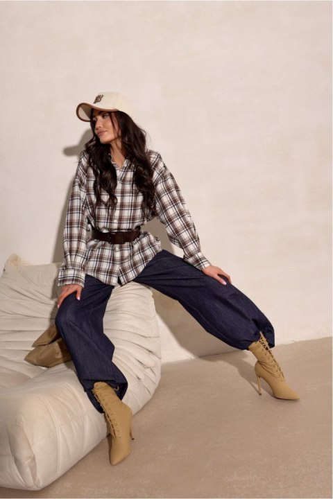 Koszula Damska Model Salina BLU0228 A47 Multicolor - Roco Fashion