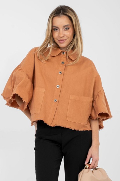 Kurtka Damska Model IT-KR-FL9998.85 Dark Orange - Rue Paris