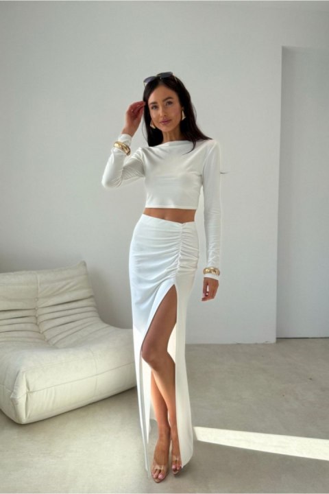 Spódnica Model Ottilia EKR SPO0066 Ecru - Roco Fashion