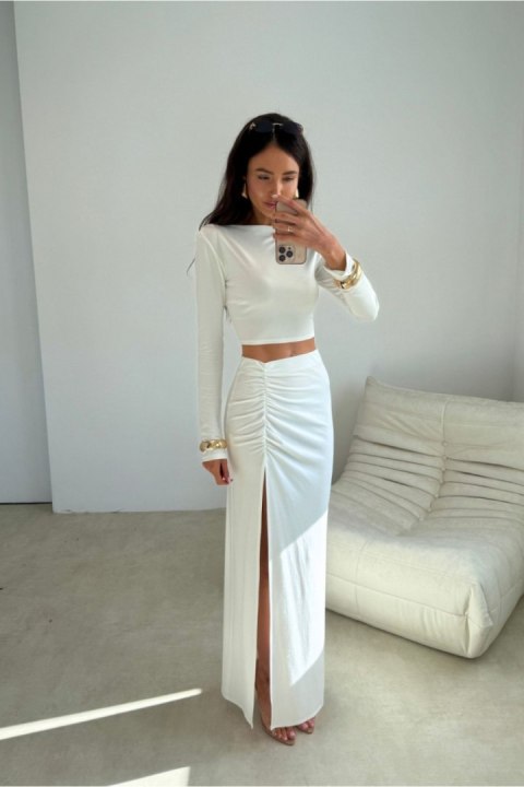 Spódnica Model Ottilia EKR SPO0066 Ecru - Roco Fashion