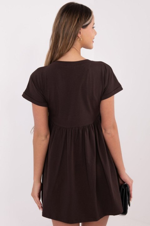 Sukienka Model RV-SK-5672.03P Dark Brown - Rue Paris