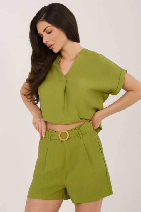 Szorty Damskie Model D60103M62612KA3 Oliwka - Sublevel