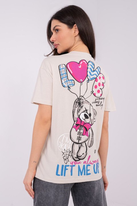 Tshirt Damski Model D12022AH02645Y Light Beige - Sublevel