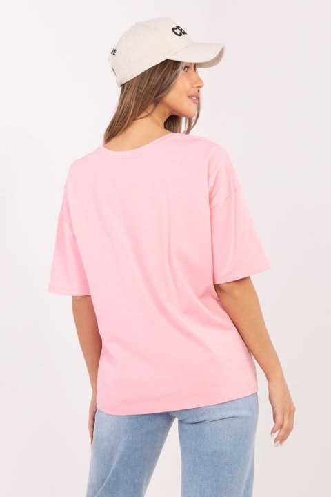 Tshirt Damski Model RV-BZ-A1230.12 Light Pink - Rue Paris