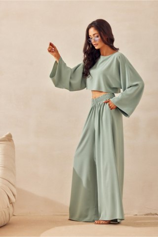 Bluzka Model Martina SZL BLU0216 Szałwia - Roco Fashion