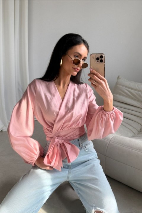 Bluzka Model Nerina ROZ BLU0236 Pink - Roco Fashion