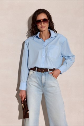 Koszula Damska Model Calista BLE BLU0229 Błękit - Roco Fashion