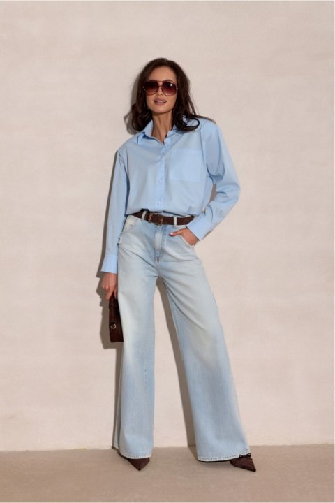 Koszula Damska Model Calista BLE BLU0229 Błękit - Roco Fashion
