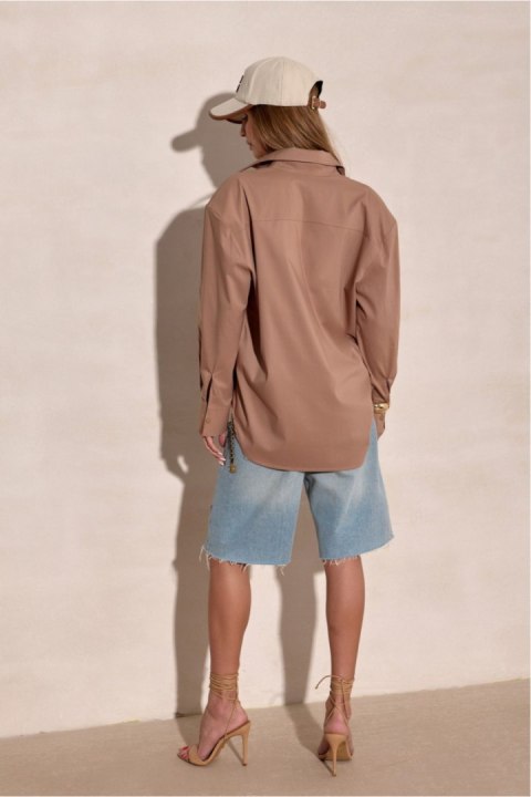 Koszula Damska Model Calista CAM BLU0229 Camel - Roco Fashion