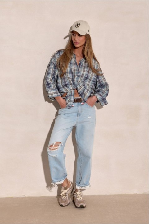 Koszula Damska Model Salina BLU0228 A50 Multicolor - Roco Fashion