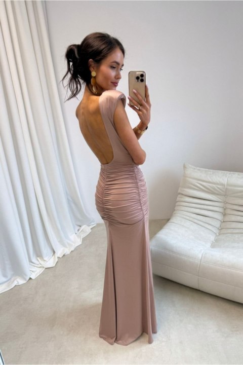 Sukienka Model Aurelia MOC SUK0556 Mocca - Roco Fashion