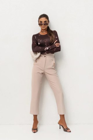 Bluzka Model Shira 490109190 Brown Flowers - LaBalancia