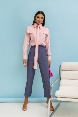 Koszula Damska Model Milo 490094095 Paski Light Pink - LaBalancia