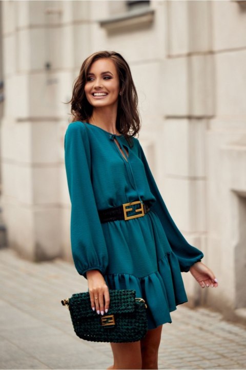 Sukienka Model Alex BUT SUK0305 Bottle Green - Roco Fashion