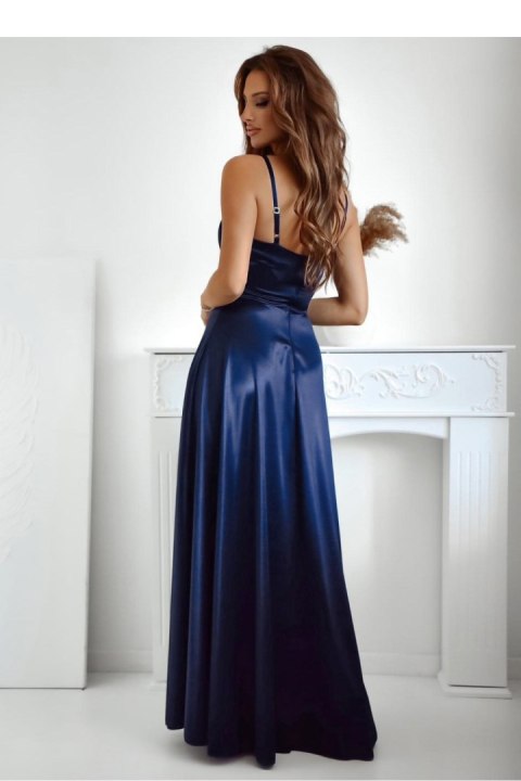 Sukienka Model Gorset Satyna 001112. Navy - With You