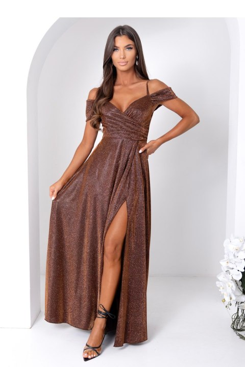 Sukienka Model Walentina Lux 001117. Czekolada - With You