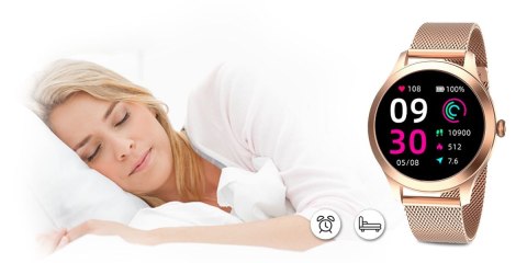 Damski Smartwatch G.Rossi SW014G-2 Różowe Złoto