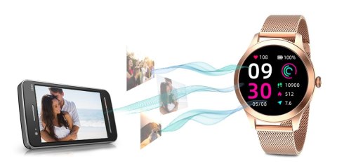 Damski Smartwatch G.Rossi SW014G-2 Różowe Złoto