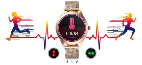 Damski Smartwatch G.Rossi SW014G-2 Różowe Złoto