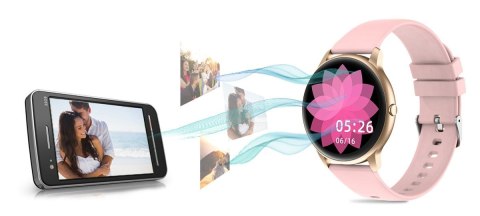 Damski Smartwatch G.Rossi SW015-2 z silikonowym paskiem