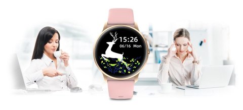 Damski Smartwatch G.Rossi SW015-2 z silikonowym paskiem