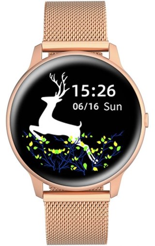 Damski Smartwatch G.Rossi SW015-4 Różowe Złoto Mesh