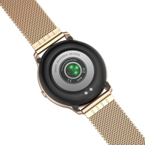 Damski Smartwatch G.Rossi SW015-4 Różowe Złoto Mesh