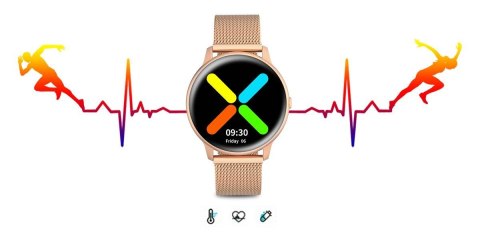 Damski Smartwatch G.Rossi SW015-4 Różowe Złoto Mesh