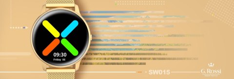 Damski Smartwatch G.Rossi SW015-5 Złoty z Bransoletą